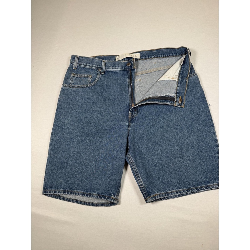 Vintage Arizona‎ Jean Co Shorts Mens 38 Blue Denim Relaxed Fit Bermuda Casual